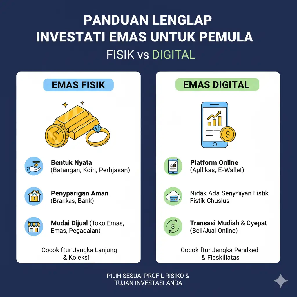 Panduan Lengkap Investasi Emas untuk Pemula: Fisik vs Digital